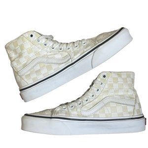 VANS Sk8-Hi Tapered Checkerboard Sneakers - Size 6.5